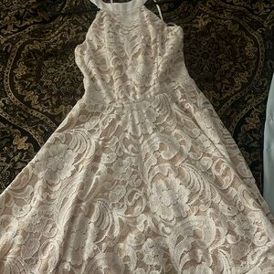 White dress used once for engagement shoot . Size 3/4 brand B.Darlin
